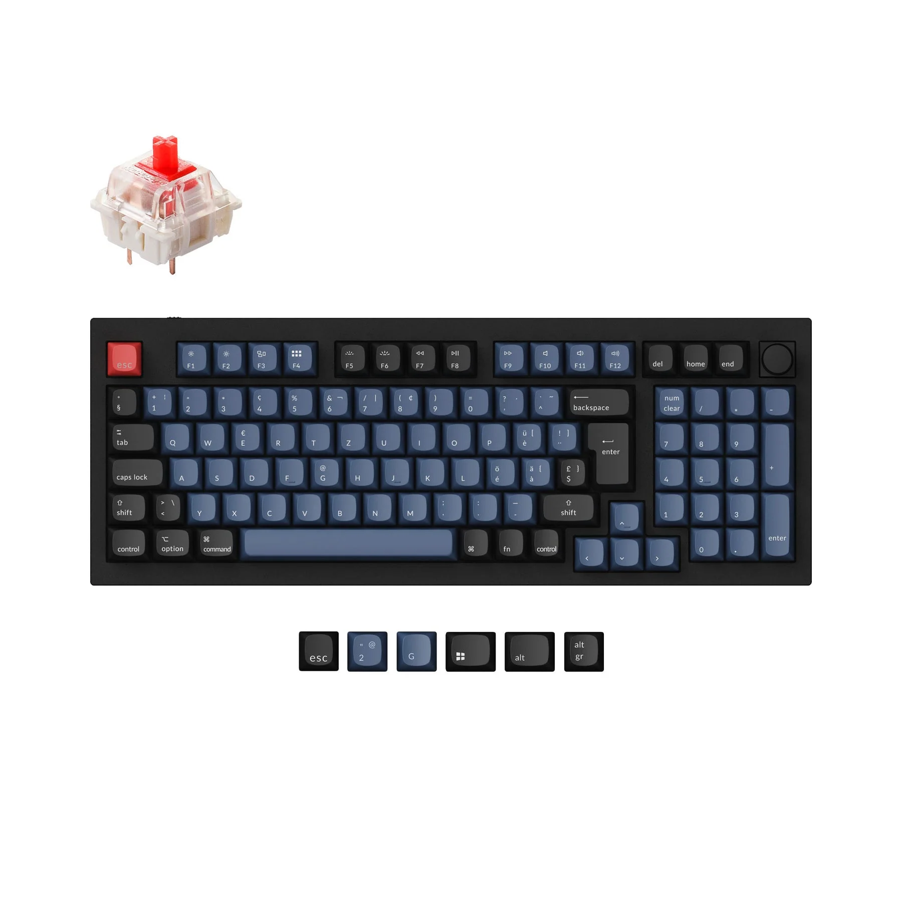 Keychron Q5 QMK Custom Mechanical Keyboard ISO Layout Collection - Image 11