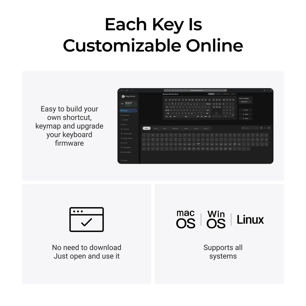 Keychron Q6 Ultra 8K Wireless Custom Mechanical Keyboard (US ANSI Layout) - Image 12