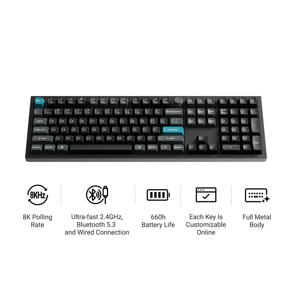 Keychron Q6 Ultra 8K Wireless Custom Mechanical Keyboard (US ANSI Layout) - Image 7