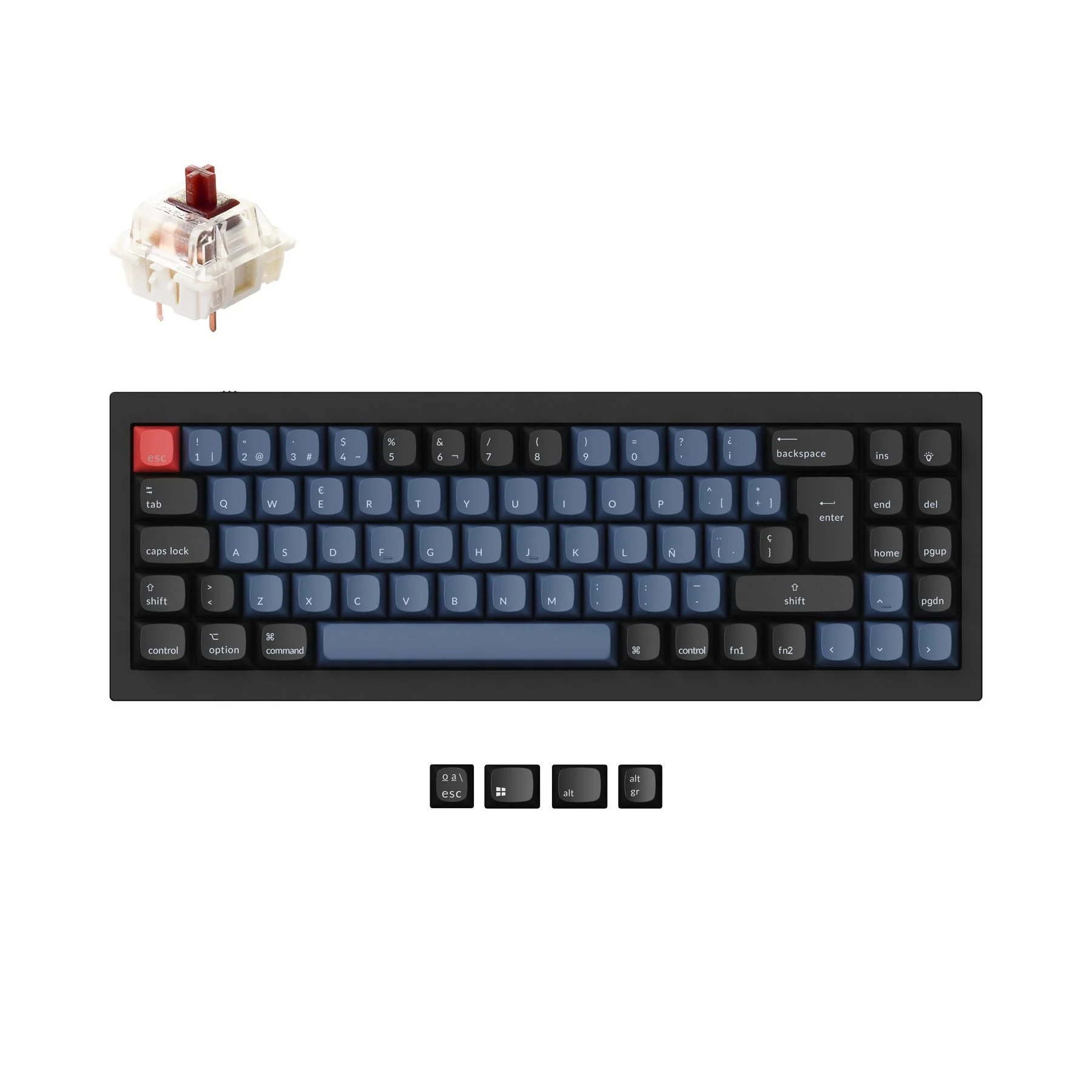 Keychron Q7 QMK Custom Mechanical Keyboard ISO Layout Collection - Image 10