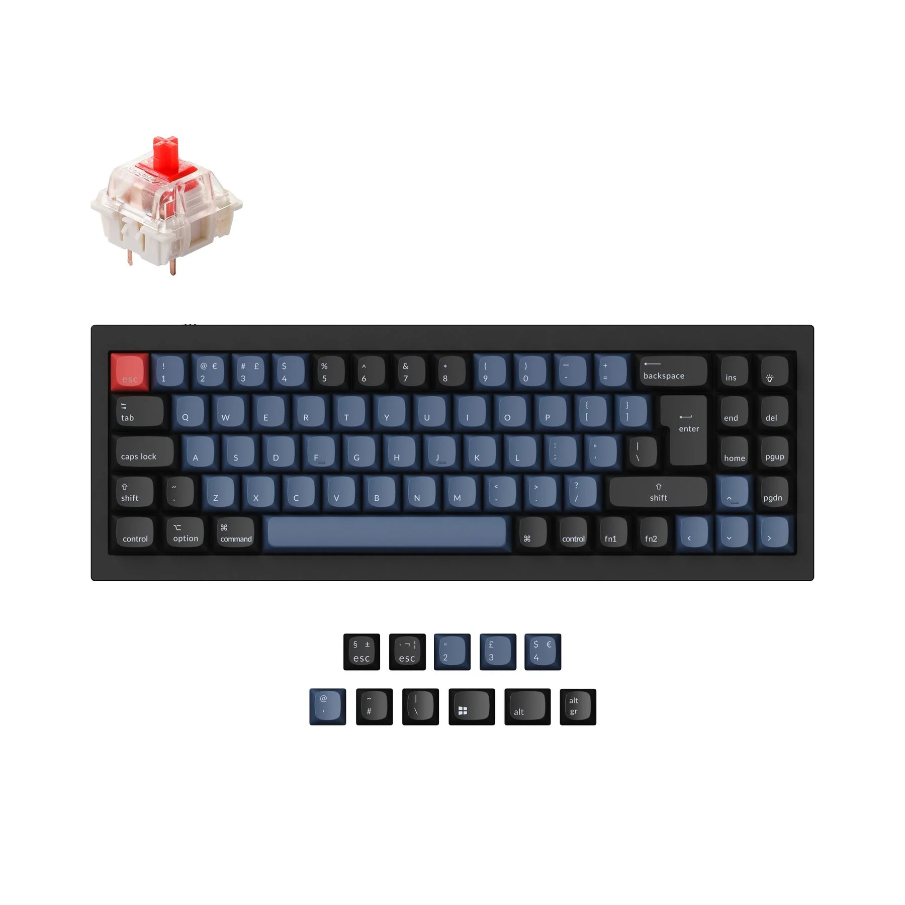 Keychron Q7 QMK Custom Mechanical Keyboard ISO Layout Collection - Image 3
