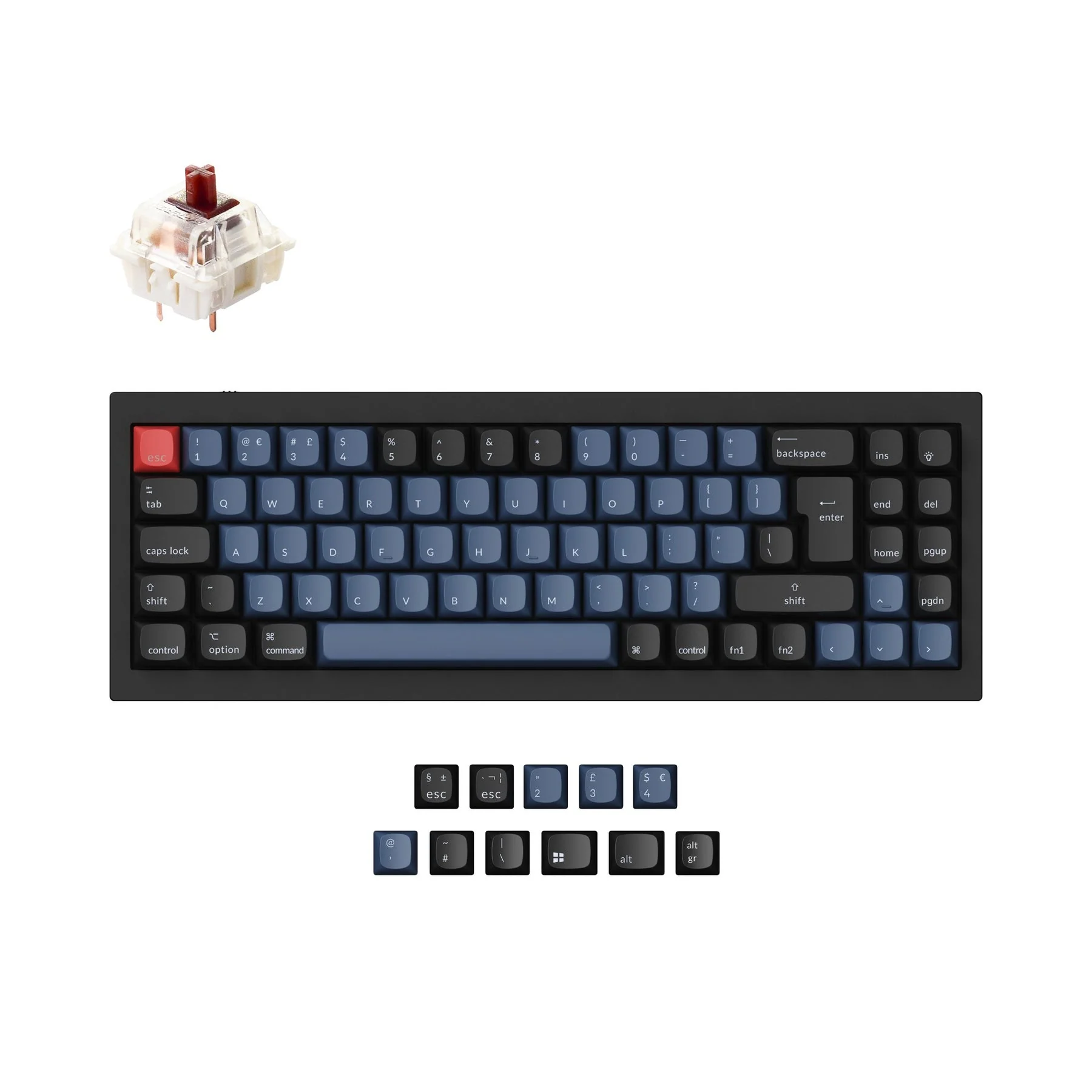Keychron Q7 QMK Custom Mechanical Keyboard ISO Layout Collection - Image 4