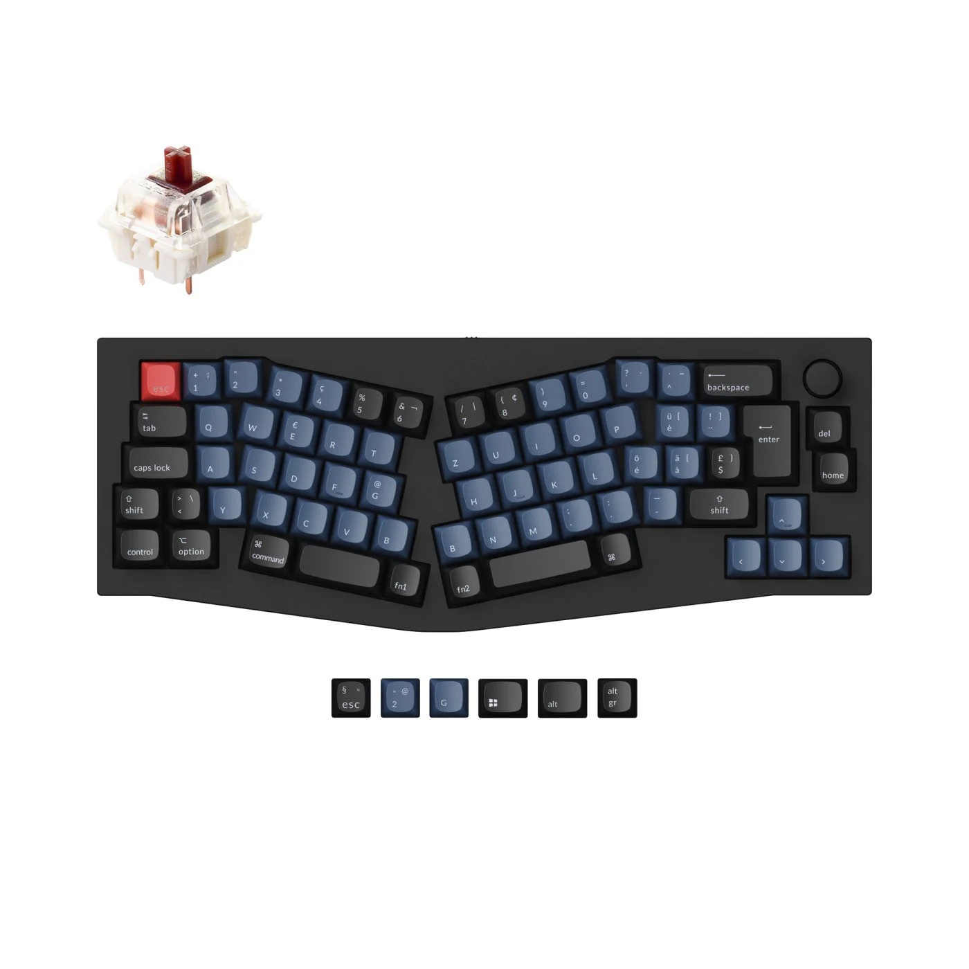 Keychron Q8 (Alice Layout) QMK Custom Mechanical Keyboard ISO Layout Collection - Image 12