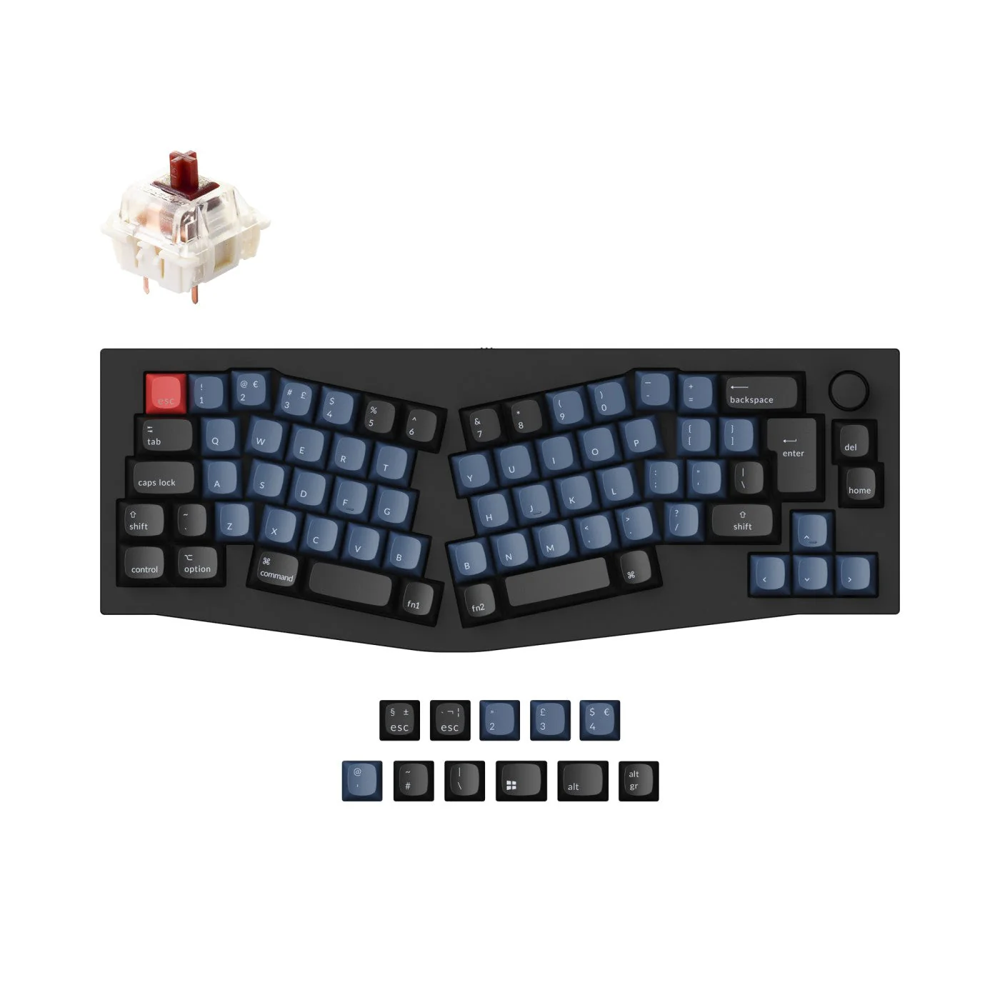 Keychron Q8 (Alice Layout) QMK Custom Mechanical Keyboard ISO Layout Collection - Image 4