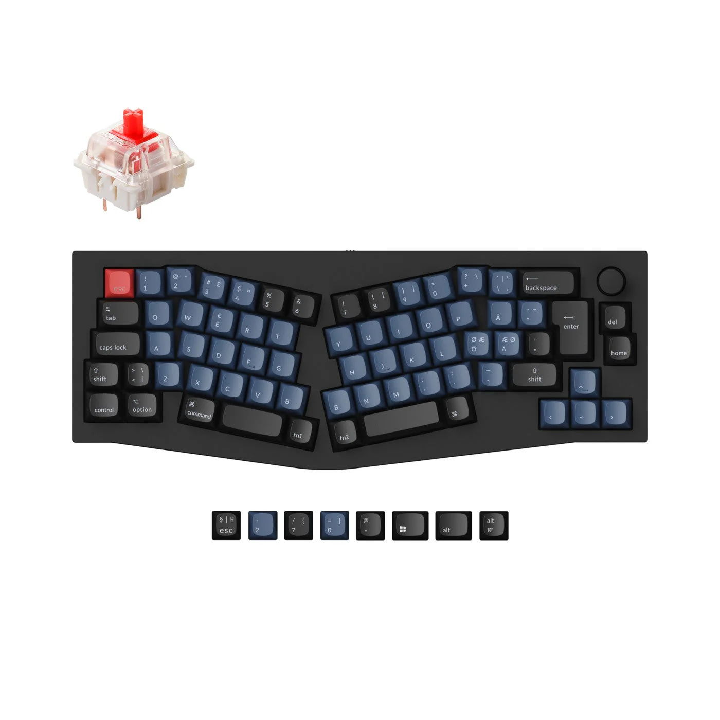 Keychron Q8 (Alice Layout) QMK Custom Mechanical Keyboard ISO Layout Collection - Image 5