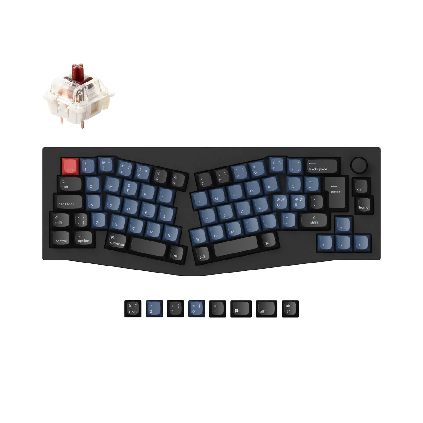 Keychron Q8 (Alice Layout) QMK Custom Mechanical Keyboard ISO Layout Collection - Image 6