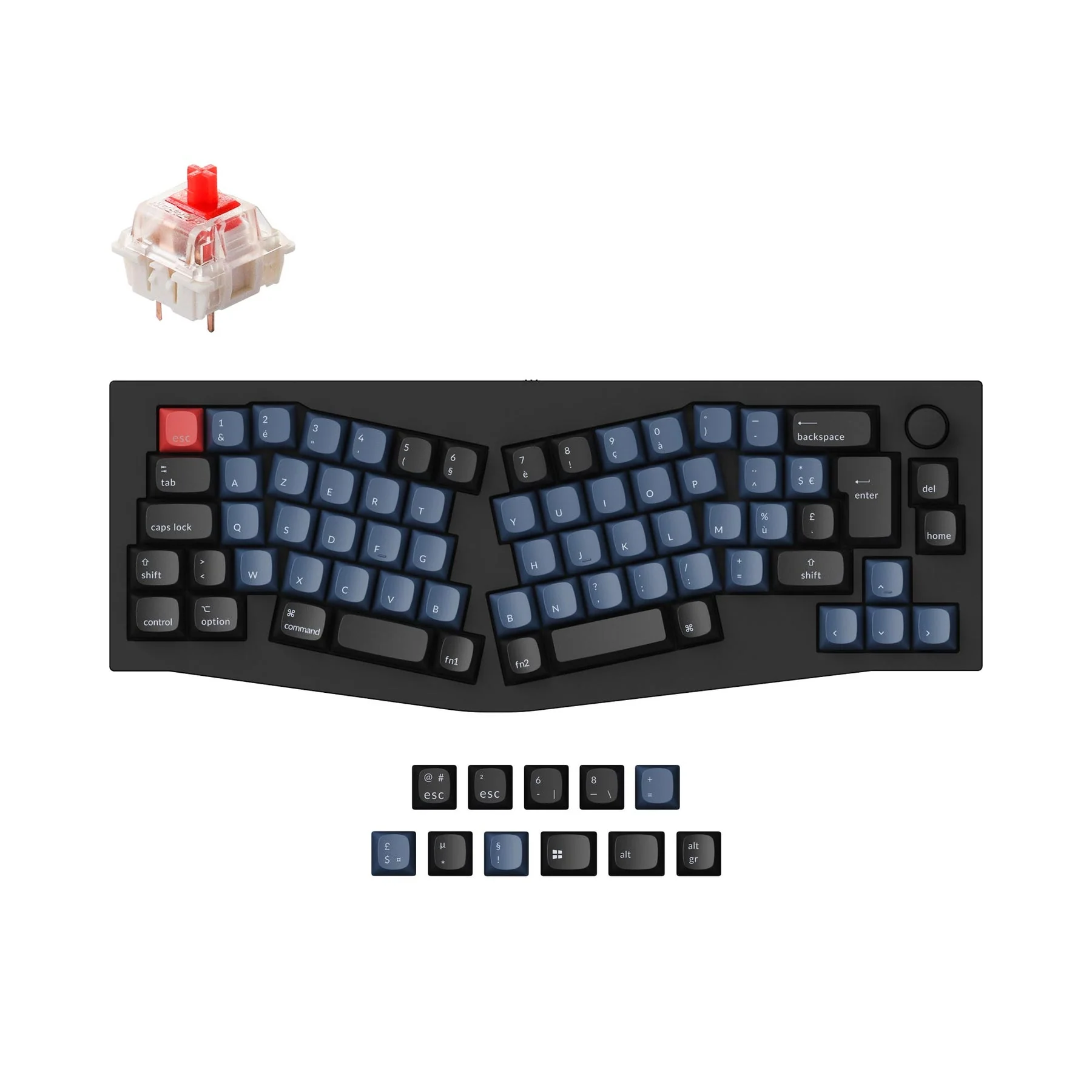 Keychron Q8 (Alice Layout) QMK Custom Mechanical Keyboard ISO Layout Collection - Image 7