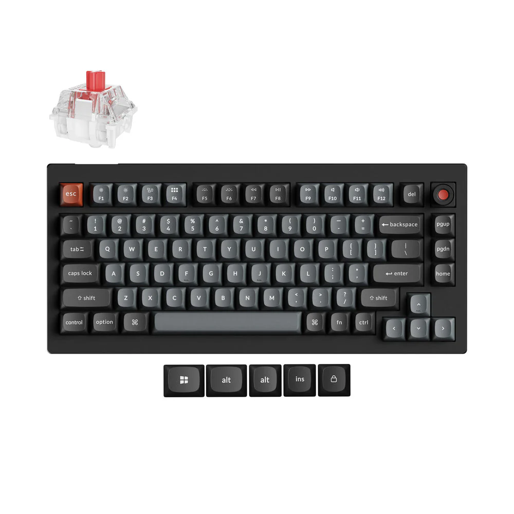 Keychron V1 8K QMK Wired Custom Mechanical Keyboard (US ANSI Layout)