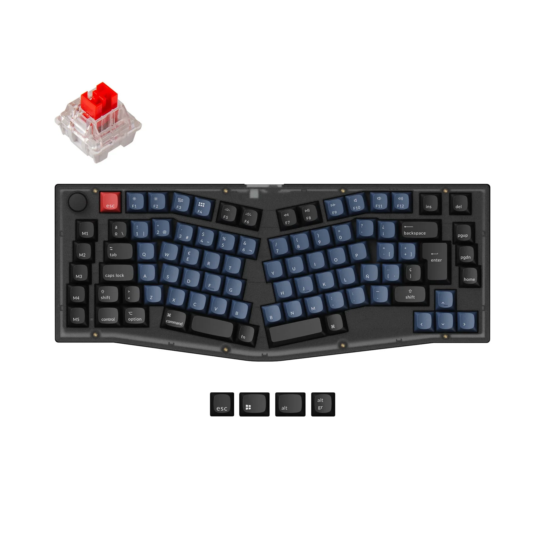 Keychron V10 (Alice Layout) QMK Custom Mechanical Keyboard ISO Layout Collection - Image 11
