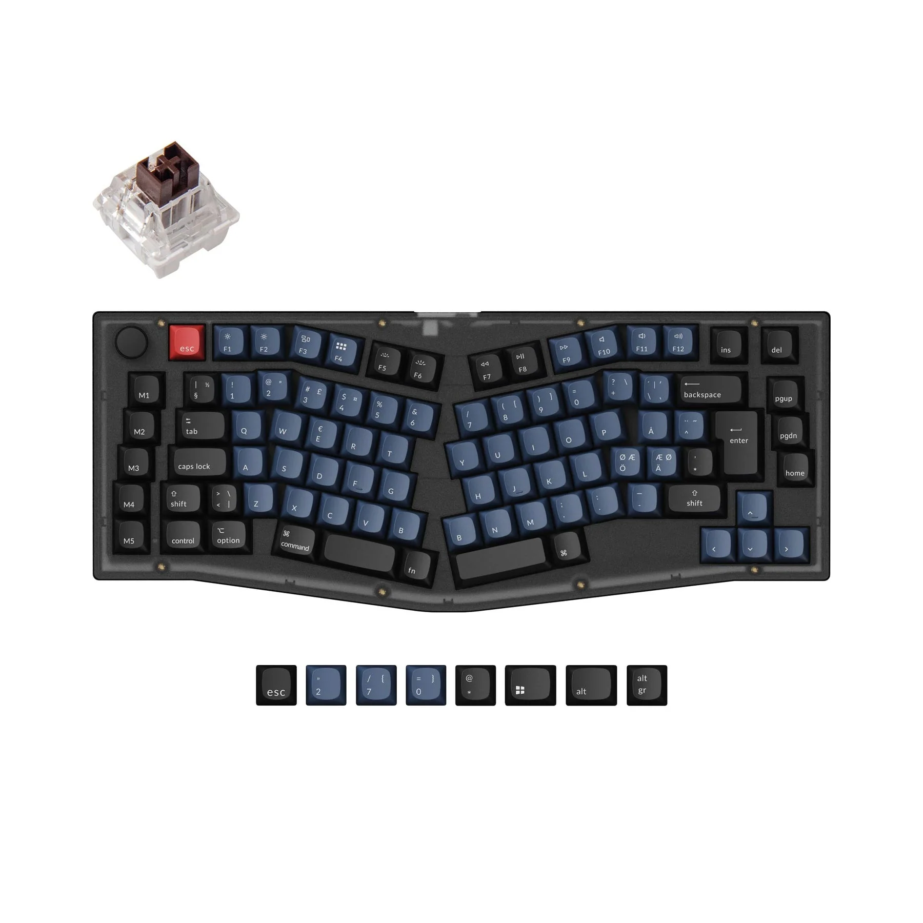 Keychron V10 (Alice Layout) QMK Custom Mechanical Keyboard ISO Layout Collection - Image 2