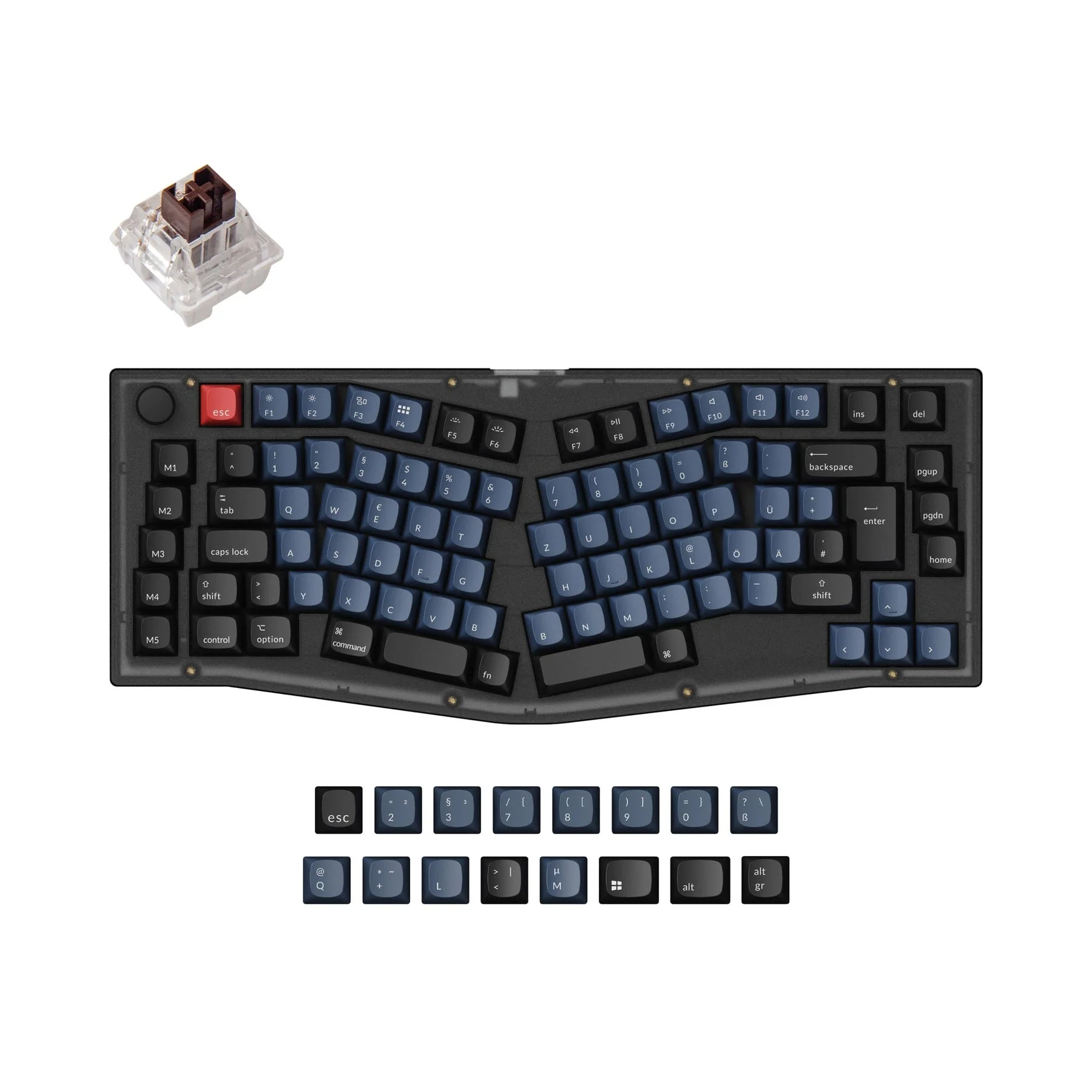 Keychron V10 (Alice Layout) QMK Custom Mechanical Keyboard ISO Layout Collection - Image 6
