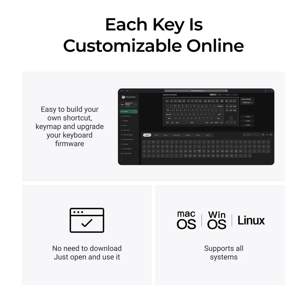 Keychron V3 Ultra 8K Wireless Custom Mechanical Keyboard ISO Layout Collection - Image 4