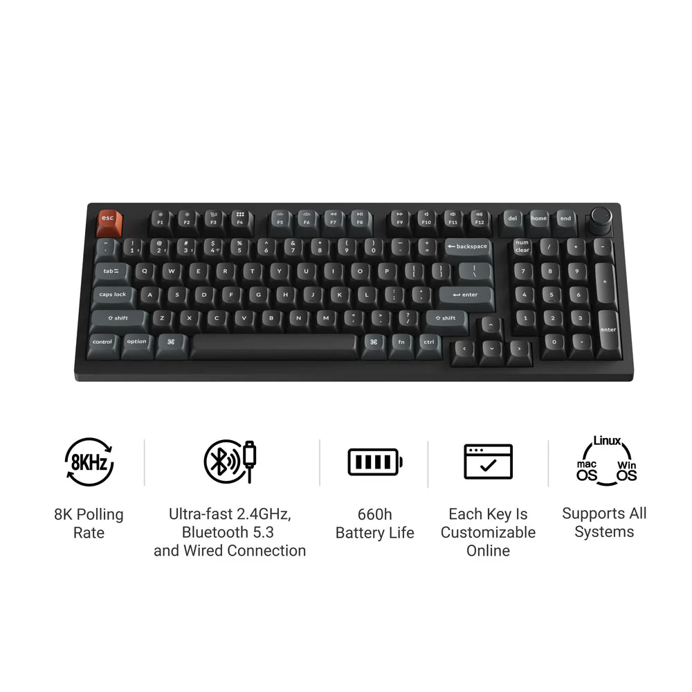 Keychron V5 Ultra 8K Wireless Custom Mechanical Keyboard (US ANSI Layout) - Image 10