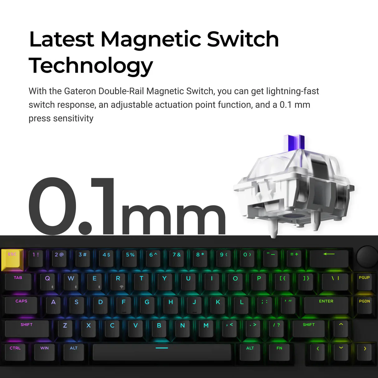 Lemokey P2 HE Wireless Magnetic Switch Custom Gaming Keyboard (US ANSI Layout) - Image 2