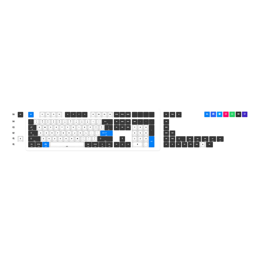 OEM Dye-Sub PBT Full Set Keycap Set - Meta - Image 2
