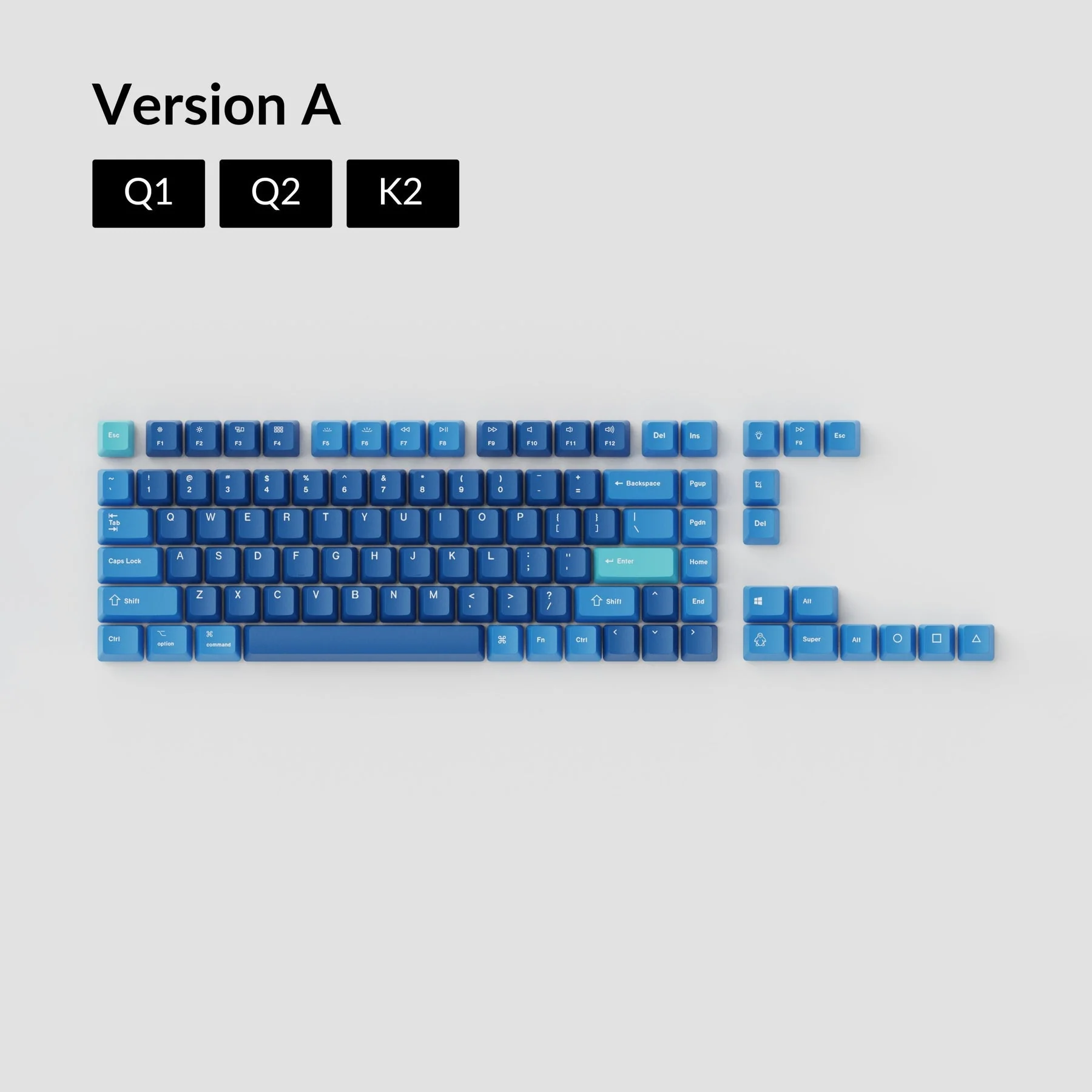 OEM Dye-Sub PBT Keycap Set - Ocean - Image 3