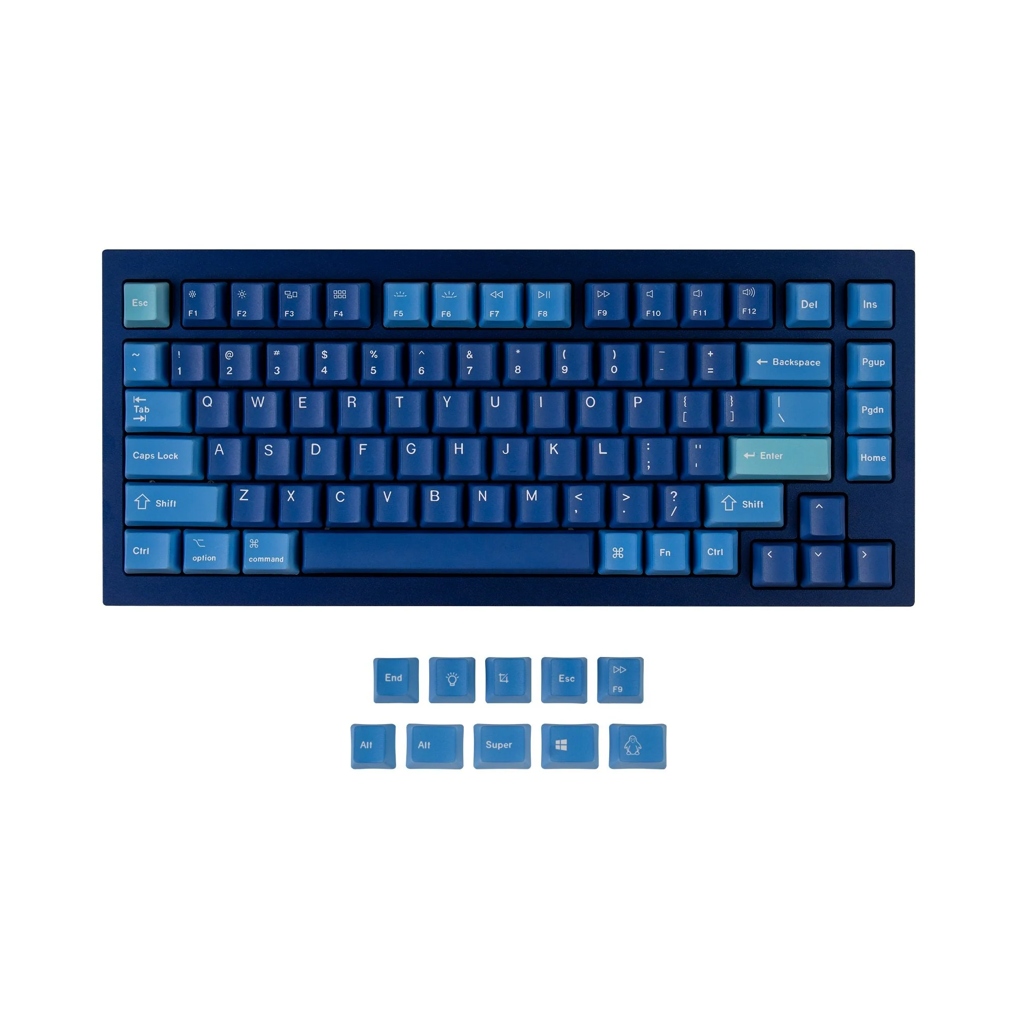 OEM Dye-Sub PBT Keycap Set - Ocean - Image 4