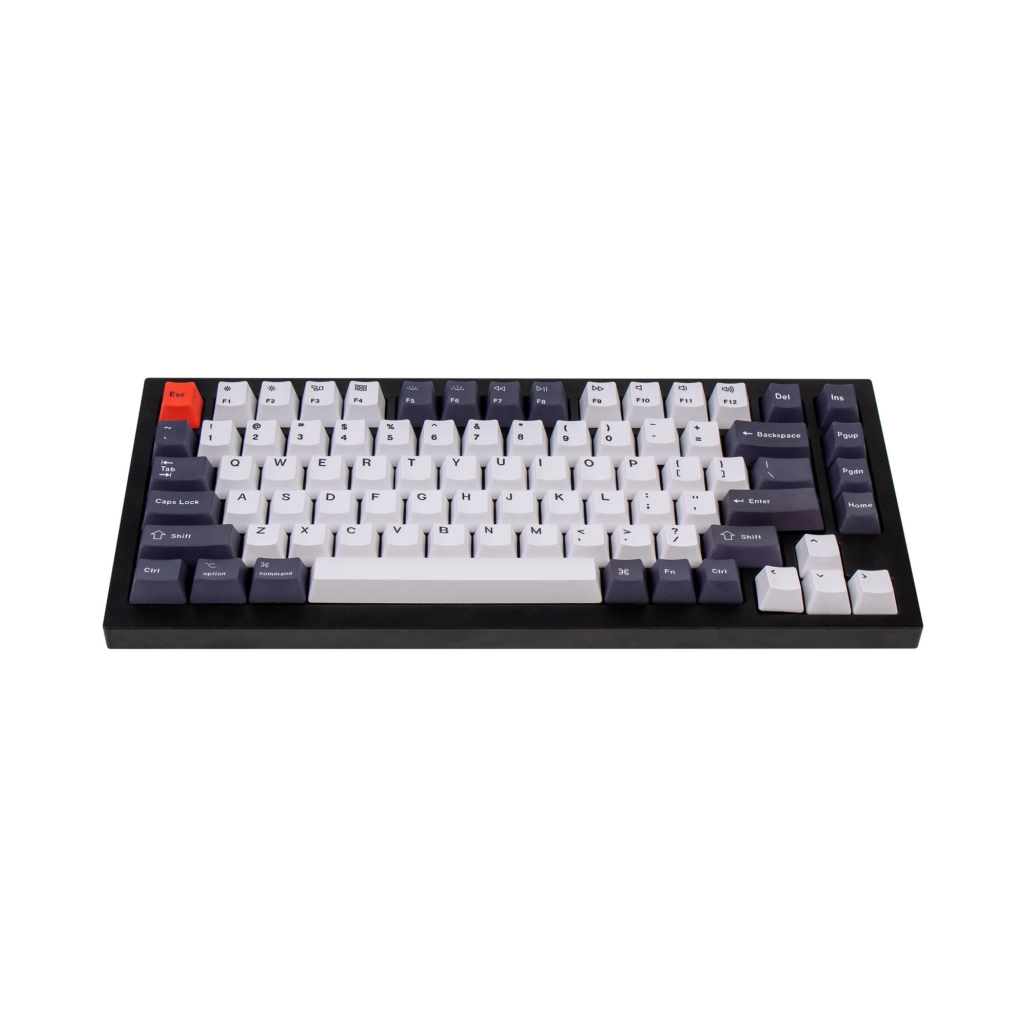 OEM Dye-Sub PBT Keycap Set - Bluish Black And White - Image 5